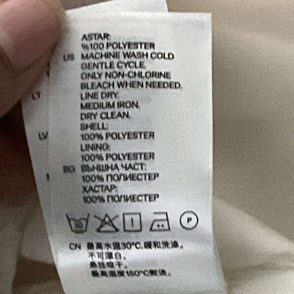 H&M Dress Women 10 Ivory Black Buttons Trim Pintuck Lined Ivy Preppy Timeless - Picture 11 of 13